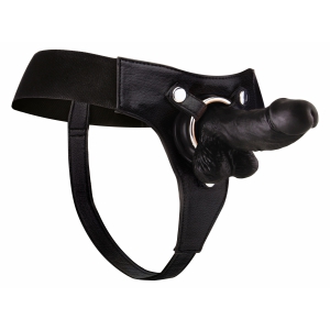 Strap-On Realistic 6 Inch Negru pe Denysa.ro