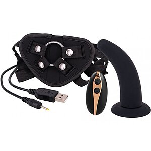 Vibratoare Cu Ham Strap-On Seven Creations Vibration Negru