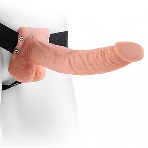 Strap On Unisex Hollow cu Testicule pe Denysa.ro