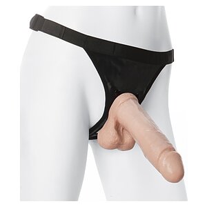 Set Strap On 8 Inch Natural Pret