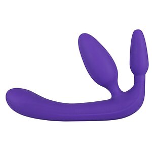 Strapon Triplu Din Silicon Pentru Cupluri