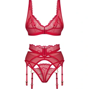 Suspender Set Obsessive Cupide Desir Roșu L-XL