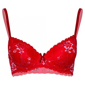 Sutien Daring Intimates Demi Floral Lace Roșu pe Denysa.ro