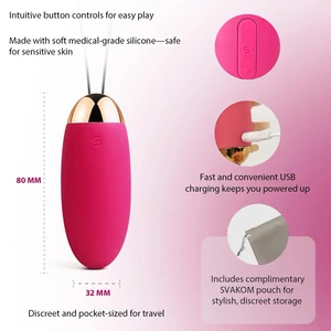 Svakom Elva Remote Control Vibrating Egg Roz