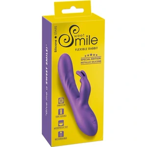 Sweet Smile Flexible Rabbit 18.3 cm — 24 Moduri, Reîncărcabil Mov