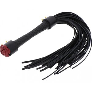 Whip Din Piele Ecologica Cu Maner Metalic
