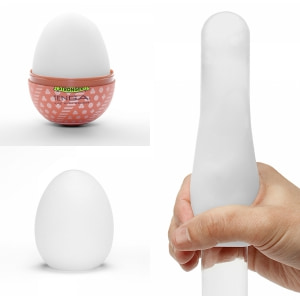 Tenga HARD BOILED II Ou Textură Spiralată Discret Alb
