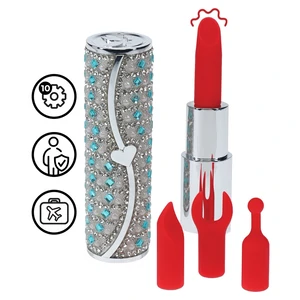 Tiffany Ruj Vibrator 5 Moduri Discret Reîncărcabil Roșu pe Denysa.ro
