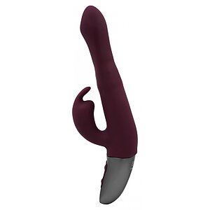 Titanz NMC 21.5cm — 10 Vibrații + 10 Rotații, Reîncărcabil Roșu