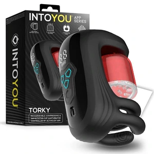 Torky - Compressing Rotating Masturbator with App Control Negru
