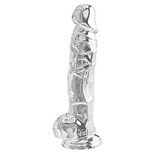 TOYJOY Get Real Clear 22.5 cm – Transparent cu Ventuză pe Denysa.ro
