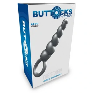 ToyJoy Plug Anal Din silicon Metalizat, Diam. 2.9 cm, Gri