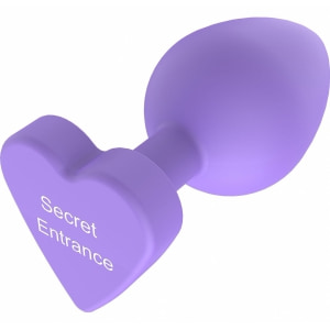 ToyJoy Secret Heart Plug Anal Din silicon 8 cm Bază Inimă Mov pe Denysa.ro