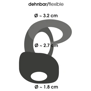 Triple Ring Inel Penis și Scrot Negru