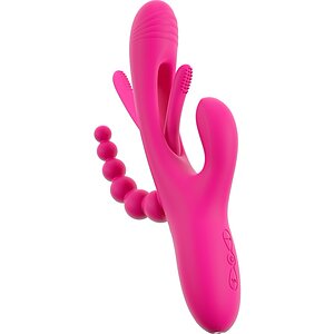 Triple Vibe Flicking – 3 Motoare, 7 Viteze, Reîncărcabil Roz pe Denysa.ro