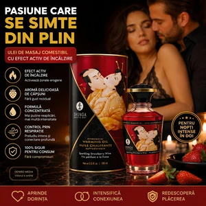 Ulei de Masaj Afrodisiac cu Bule de Șampanie și Senzație de Căldură 100ml