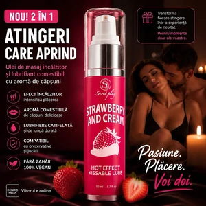 Ulei Masaj 2in1 Hot Effect Kissable Căpșuni 50ml