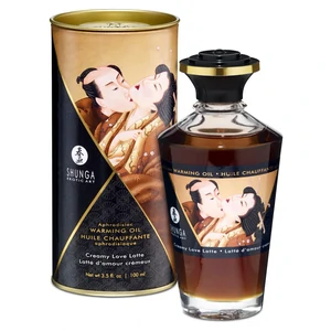 Ulei Incalzitor Pentru Zone Erogene Comestibil Ulei Masaj Afrodiziac Creamy Latte 100ml Shunga