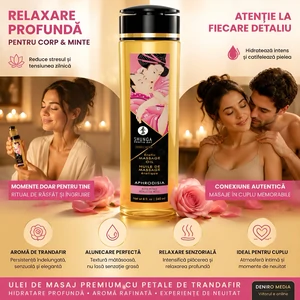 Ulei Masaj Shunga Aromă Trandafir 240ml