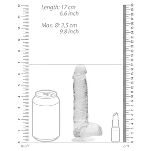 Ultra Realistic 17cm Cu Testicule Transparent