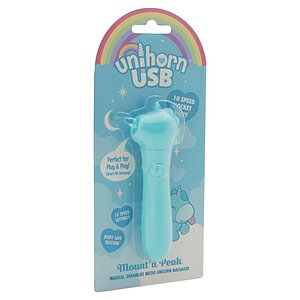 Unihorn Mini Vibrator Unicorn – 10 Moduri, Reîncărcabil Turcoaz