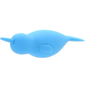 Unihorn Narwhal – Dublu Vibrator Clitoridian, 10 Moduri Albastru