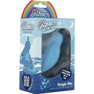 Unihorn Narwhal – Dublu Vibrator Clitoridian, 10 Moduri Albastru