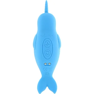 Unihorn Narwhal – Dublu Vibrator Clitoridian, 10 Moduri Albastru