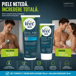 Veet Men TOTAL PRO Depilare Intimă Rapidă 5–10 Min