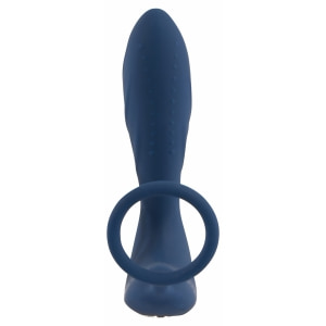 Vibrating Prostate Plug With Ring Albastru