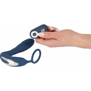 Vibrating Prostate Plug With Ring Albastru
