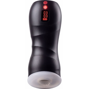 Vibrating Twin Turbo Masturbator Negru pe Denysa.ro