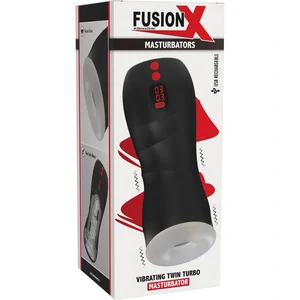 Vibrating Twin Turbo Masturbator Negru