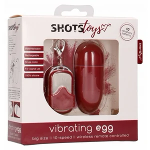 Vibrator 10 Speed Remote Egg Big Roșu