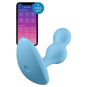 Vibrator Anal Satisfyer Deep Diver Connect App Albastru pe Denysa.ro