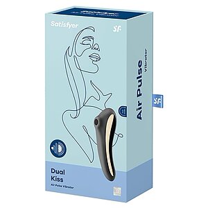 Vibrator Clitoridian Dual Kiss Satisfyer Negru