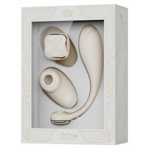 Vibrator Deya Purtabil cu Sucțiune pentru Clitoris Alb