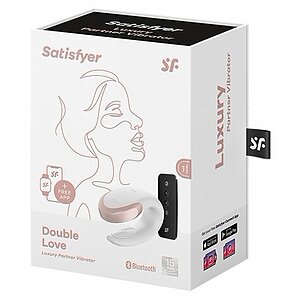 Vibrator Double Love Luxury Partner Alb