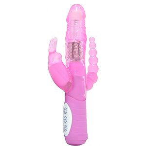 Vibrator Dual Pleasure Rabbit Roz pe Denysa.ro