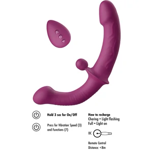 Vibrator Dual Punctul G — 10 Moduri, 2 Motoare, Reîncărcabil Mov