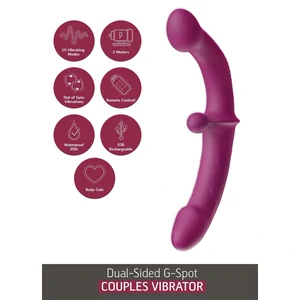 Vibrator Dual Punctul G — 10 Moduri, 2 Motoare, Reîncărcabil Mov