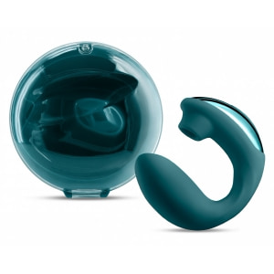 Vibrator Dublu Desire Euphoria Green – 2 Capete, Reîncărcabil Verde pe Denysa.ro