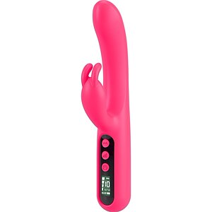 Vibrator Dublu Sunset Rabbit 10 Moduri Reîncărcabil Roz pe Denysa.ro