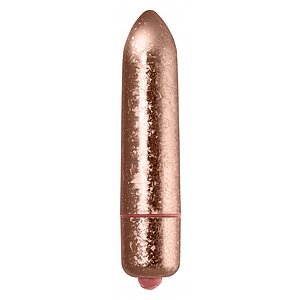 Vibrator Frosted Fleurs Crystal Auriu pe Denysa.ro
