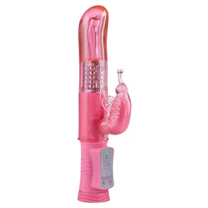 Vibrator Happy Hugging Butterfly 22.5cm Roz pe Denysa.ro