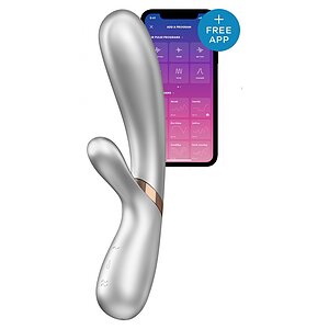 Vibrator Hot Lover Heat Argintiu pe Denysa.ro
