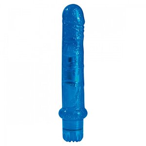 Vibrator Jammy Jelly Fresh Glitter albastru pe Denysa.ro