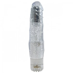 Vibrator Transparent Cu Sclipici Magazin Online