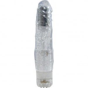 Vibrator Jelly Crushy Glitter Transparent pe Denysa.ro