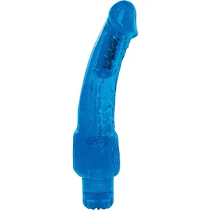 Vibrator Jelly Puzzling Glitter Albastru pe Denysa.ro